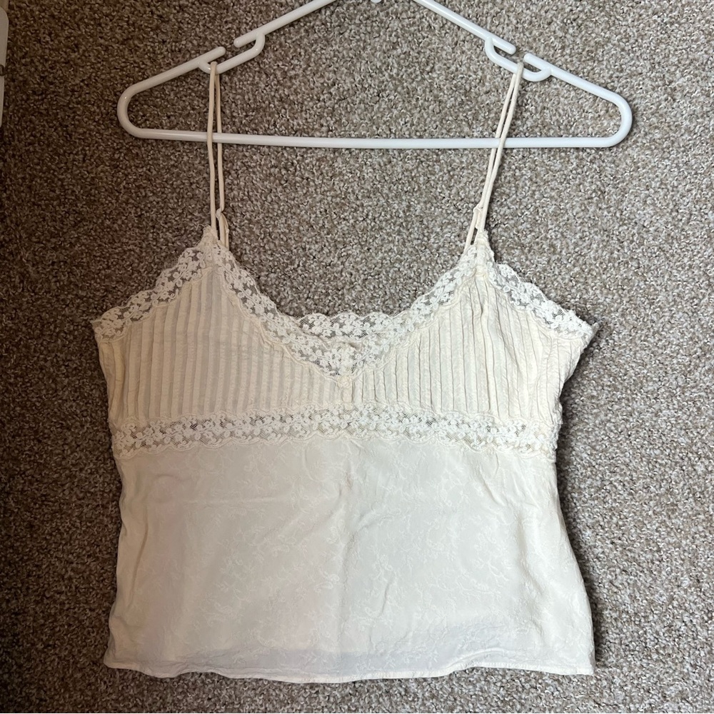 Urban Outfitters Cream Lace Cami Top